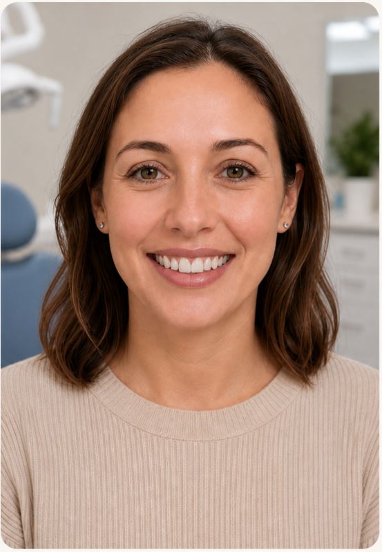 Example simulated smile result from the Elm Ridge smile simulator